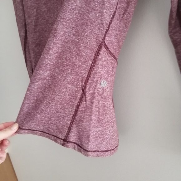 Lululemon Warm Your Core Long Sleeve Pleated Back Bordeaux Burgundy Small - Picture 13 of 16